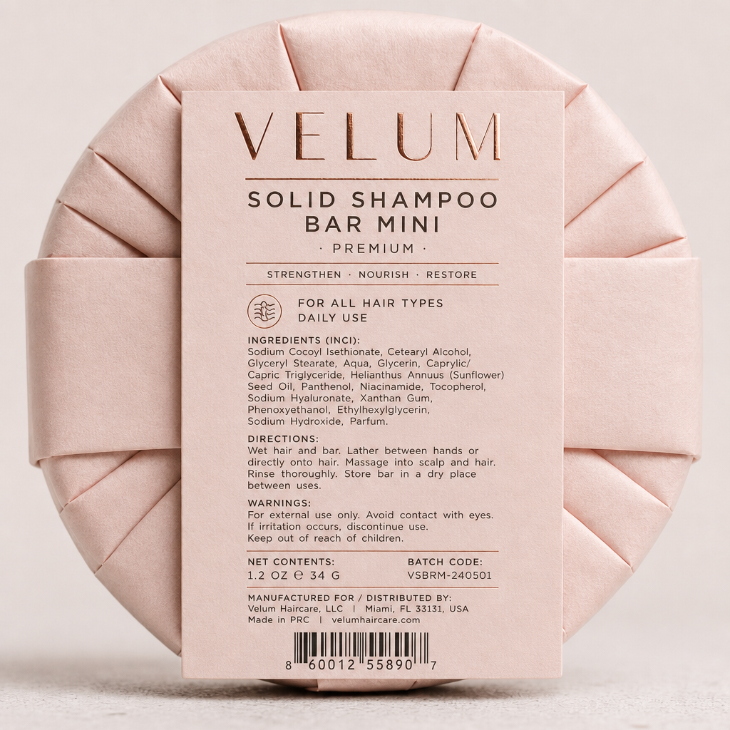 Solid Shampoo Bar Mini - Label detail view