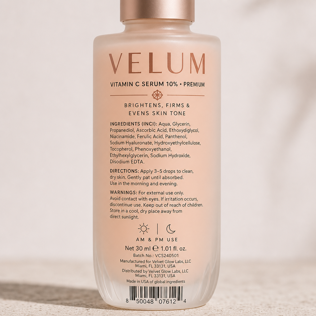Vitamin C Serum 10% - Label detail view