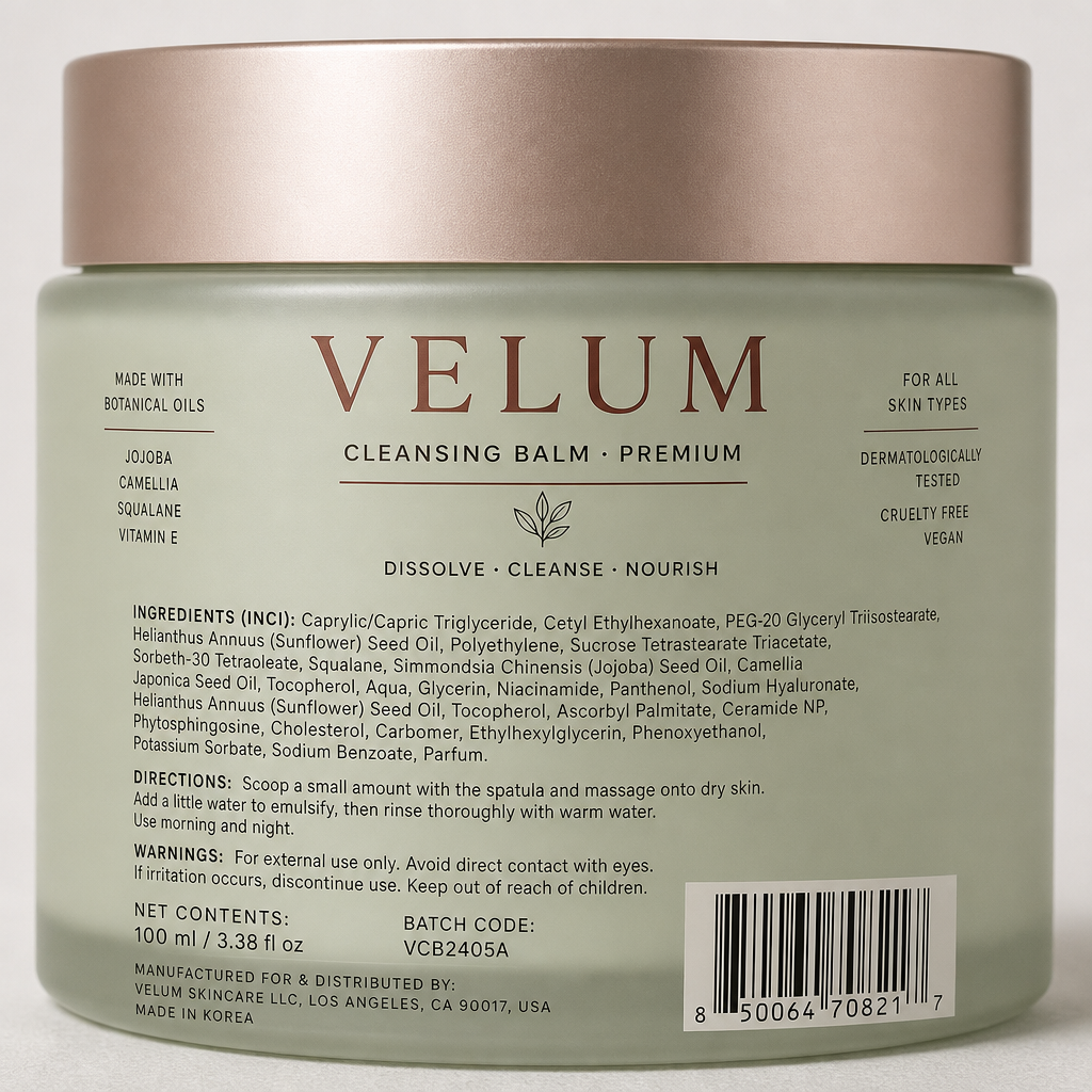 Cleansing Balm - Label detail view